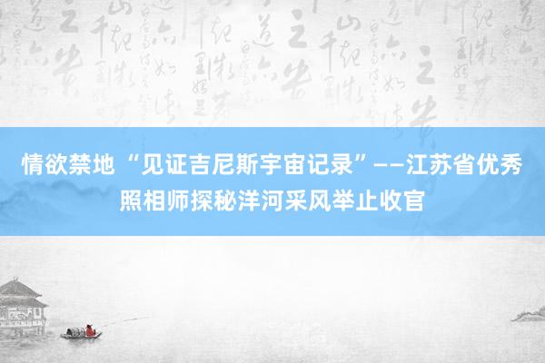 情欲禁地 “见证吉尼斯宇宙记录”——江苏省优秀照相师探秘洋河采风举止收官