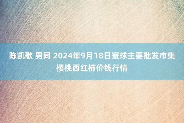 陈凯歌 男同 2024年9月18日寰球主要批发市集樱桃西红柿价钱行情