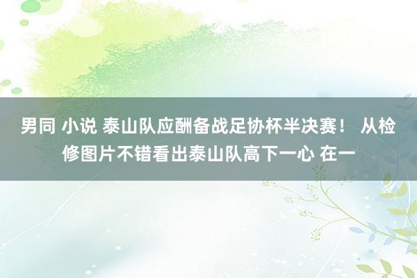 男同 小说 泰山队应酬备战足协杯半决赛！ 从检修图片不错看出泰山队高下一心 在一