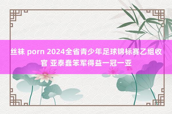 丝袜 porn 2024全省青少年足球锦标赛乙组收官 亚泰蠢笨军得益一冠一亚