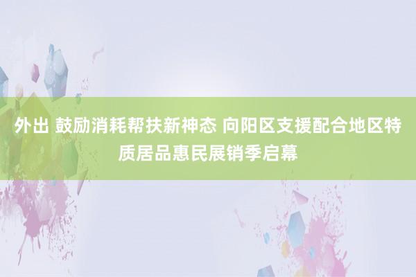 外出 鼓励消耗帮扶新神态 向阳区支援配合地区特质居品惠民展销季启幕