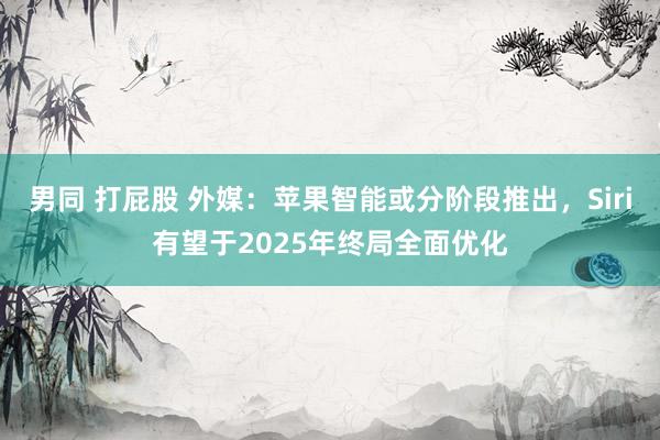 男同 打屁股 外媒：苹果智能或分阶段推出，Siri有望于2025年终局全面优化