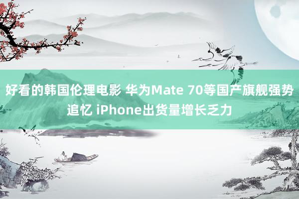 好看的韩国伦理电影 华为Mate 70等国产旗舰强势追忆 iPhone出货量增长乏力