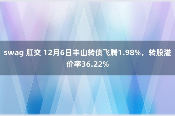 swag 肛交 12月6日丰山转债飞腾1.98%，转股溢价率36.22%