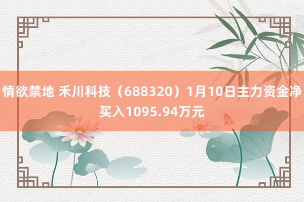 情欲禁地 禾川科技（688320）1月10日主力资金净买入1095.94万元