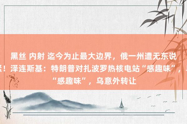 黑丝 内射 迄今为止最大边界，俄一州遭无东说念主隐痛紧！泽连斯基：特朗普对扎波罗热核电站“感趣味”，乌意外转让